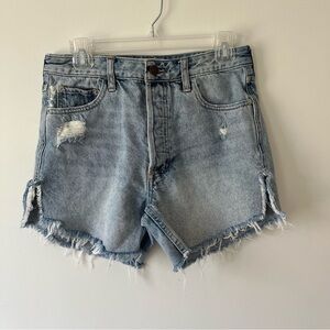 Free People Baggy Tomboy Denim Shorts 25